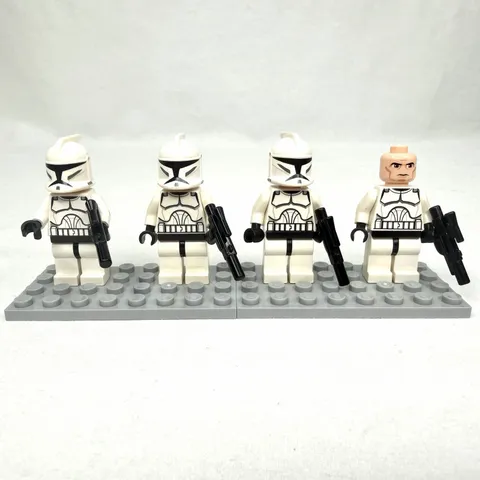 4-LEGO Star Wars Phase 1 Clone Trooper Minifigure sw0201 - Set 10195 8014 7675