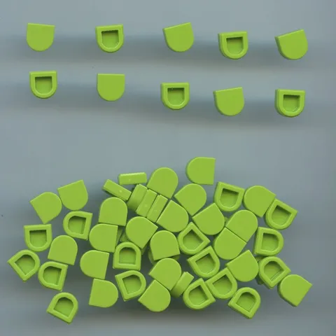 LEGO x 60 Lime Tile, Round 1 x 1 Half Circle Extended 24246
