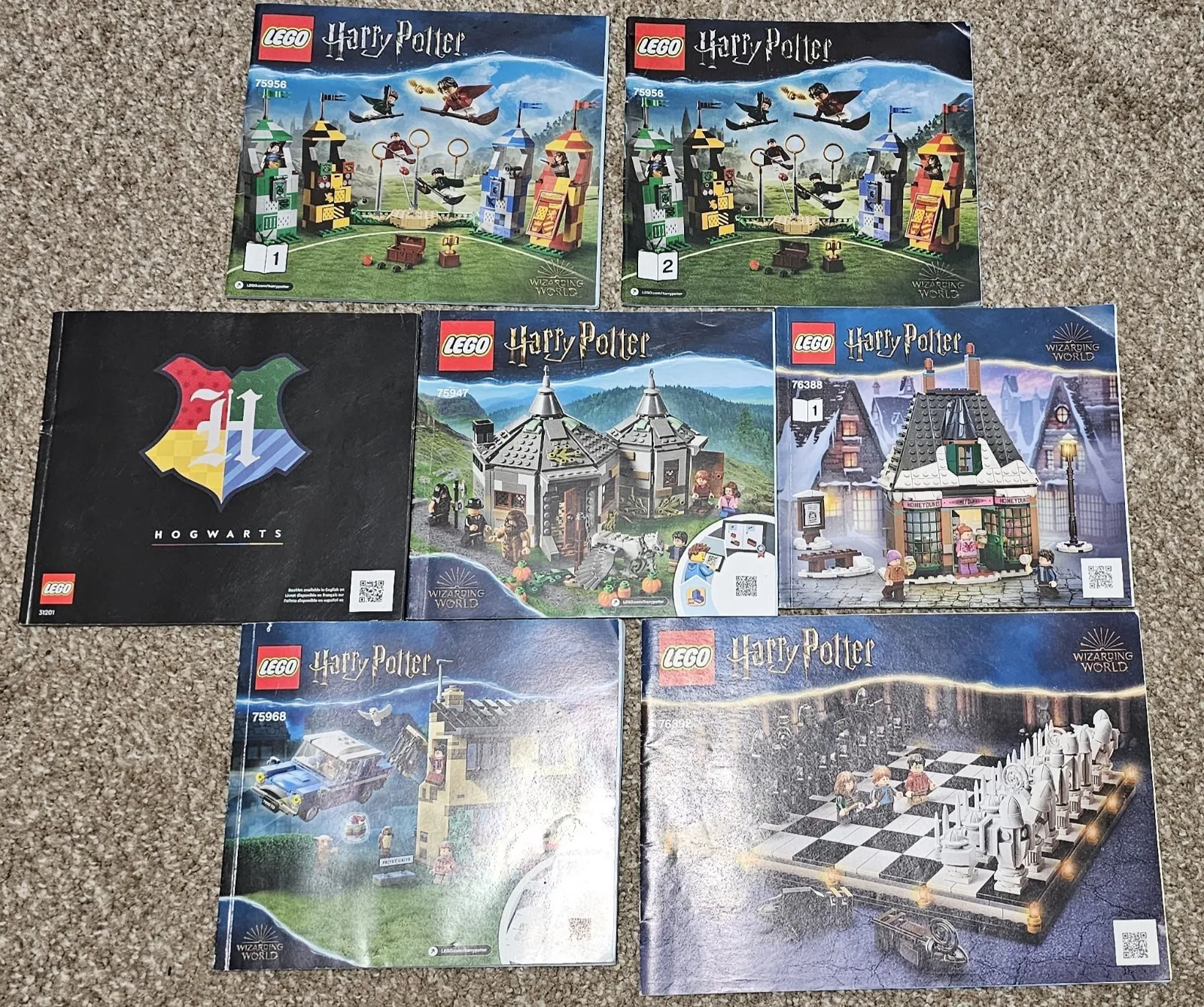 LEGO Harry Potter Instruction Booklets Lot “Manuals ONLY* Quiditch Chess