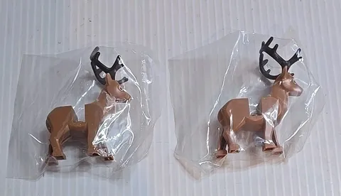 NEW LEGO Lot Of 2 Reindeer Minifig Deer Stag Antlers Christmas Santa 10275 40499