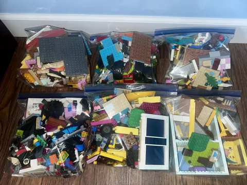 Huge Mixed Lot Of LEGOs and Assortment Of Over 100 LEGO Instruction Booklets