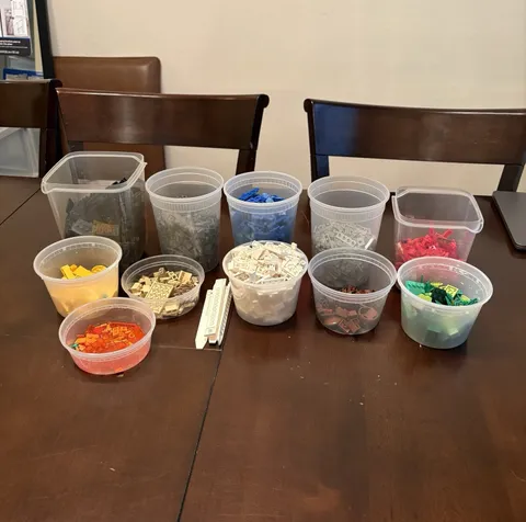 LEGO Bulk Lot 3lbs Sorted 11 Colors - Bricks Mixed Parts