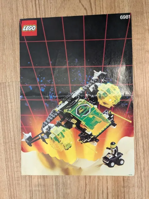 Lego Space Blacktron II: 6981 Aerial Intruder - Instruction Manual ONLY 1991