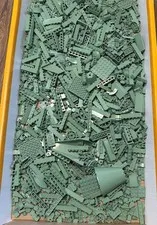 LEGO SAND GREEN Building Bricks Elements Parts Printed pieces 2 lbs 10 0z LOT