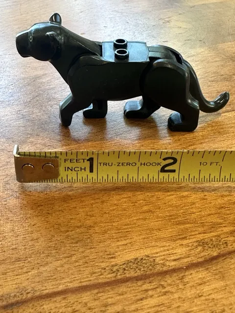 Lego Large Panther Black Cat with Lime Eyes Animal Big Figure Minifigure