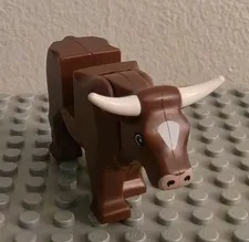 Lego Brown Cow minifigure farm land animal 10193 Medieval Market Village