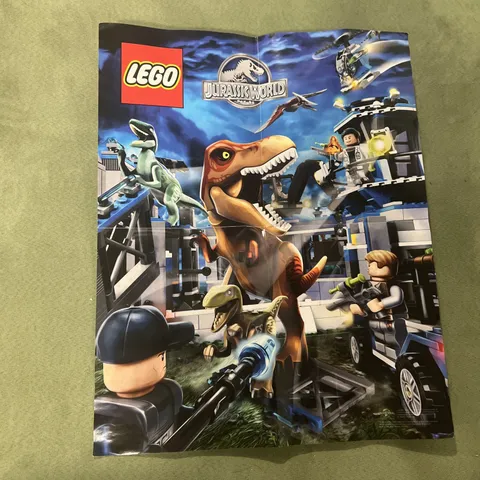 LEGO Jurassic Tyrannosaurus Rex Escape 16" x 20" World Poster Promo See Pictures