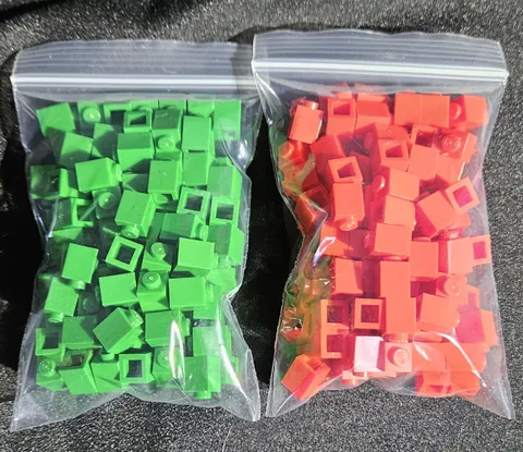 LEGO 1x1 Bricks Lot of 100 Part 3005 Choose Red or Green Holiday MOC Brand New