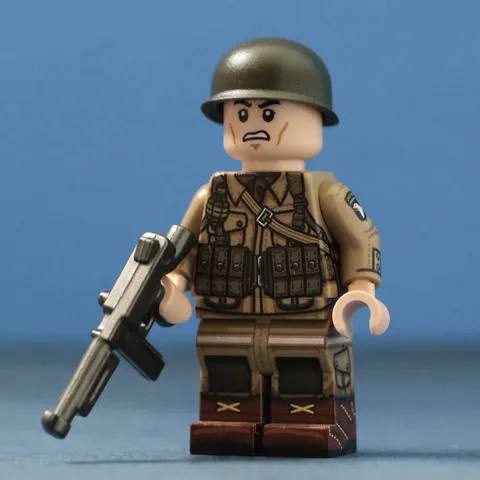 LEGO Minifig Co. Custom WW2 US 101st Airborne Soldier With BrickArms SMG