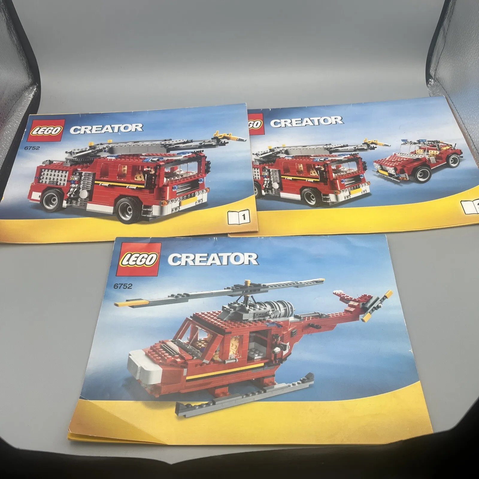 LEGO Creator Fire Rescue (6752)  Lot 3 INSTRUCTIONS MANUAL Only No Bricks