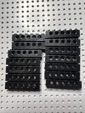 LEGO 3894 Black Technic, Brick 1 x 6 with 5 Holes 14 Pieces