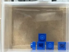 LEGO Parts - Blue Plate 1 x 1 - No 3024 - QTY 5