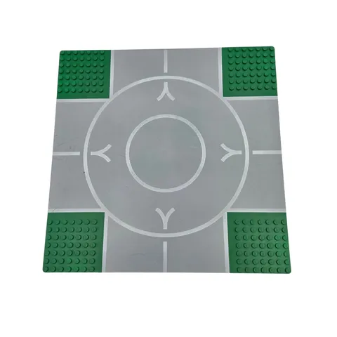 Lego® Street Base Plate GREEN Taxiway Runway 7 STUD NARROW X CROSSING