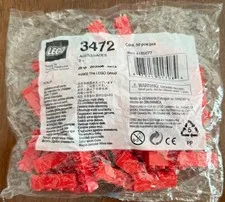 LEGO 3472 50 1 x 4 Red Bricks New in Polybag