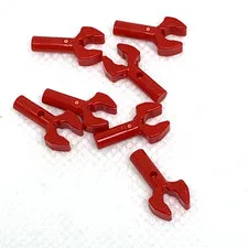 LEGO Parts - Red Bar 1L with Clip Mechanical Claw - No 48729b - QTY 7