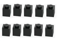 LEGO ® 10x brick 1x1 black 3005 300526 building block replacement part MOC part