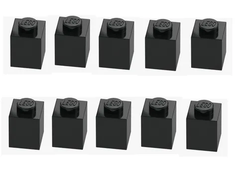 LEGO ® 10x brick 1x1 black 3005 300526 building block replacement part MOC part