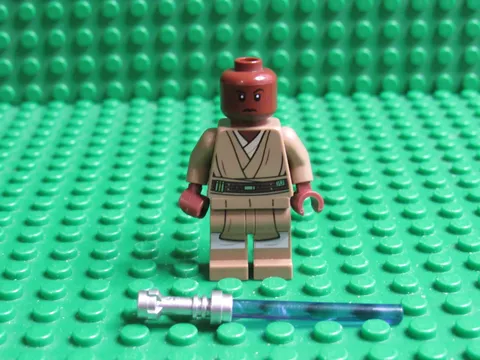 LEGO Star Wars Mace Windu Minifigure sw0889 Dark Tan Legs 75199 Jedi MW51