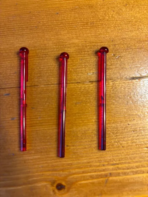 LEGO Projectile Shooter Dart Part 15303 3 Pieces Translucent Red