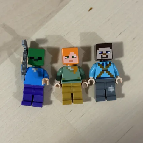 Authentic LEGO Minifigure Lot of 3 Minecraft Figures