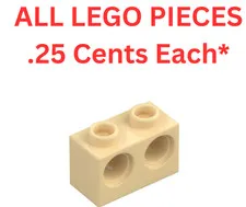 LEGO Brick 1x2 with 2 Holes 32000 Tan - Genuine LEGO Parts Pieces Bulk
