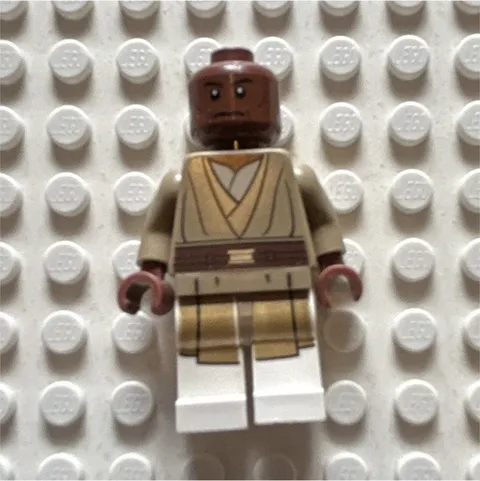 LEGO Minifigure Mace Windu with Purple Lightsaber, Plastic Figure