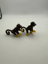 LEGO X2 Monkey Minifigure Brown Yellow Hands (2550c01) Pirate Theme Chimp