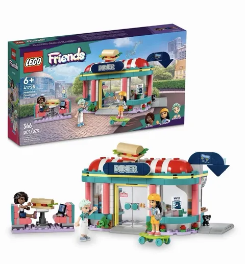 LEGO Friends Set 41728 Heartlake Downtown Diner Restaurant 346 Pcs NEW Sealed