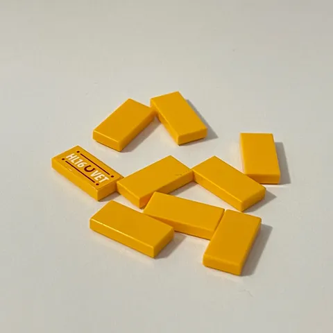 Lego 3069 Orange-Yellow Replacement Add-on Pieces Lot of 9
