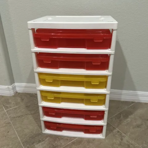 LEGO IRIS Building Block 6 Storage Container Tower Drawers Bin Organizer 24”