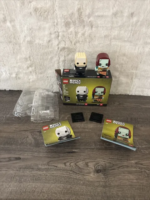 LEGO BRICKHEADZ: Jack Skellington & Sally (41630) Used w/ Box & Manuals 100%
