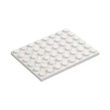 LEGO 6x White Plate 6 x 8 inv.591