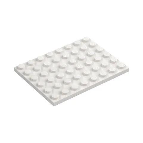 LEGO 6x White Plate 6 x 8 inv.591