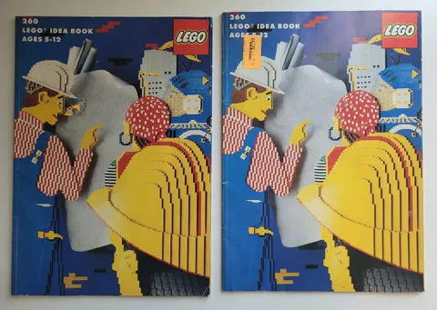 Lego (2) Idea Book's w Unused Sticker Sheet # 260 + Advertising Inserts