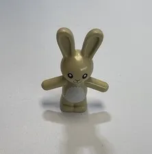 Lego Animal Bunny Rabbit Standing Tan Black Eyes Dk Tan Nose Mouth White Stomach