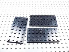 LEGO Lot of 3 Black 4x8 Plates BH