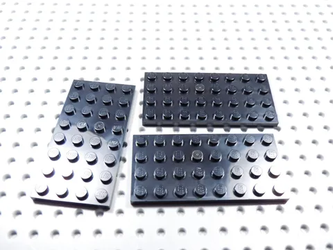LEGO Lot of 3 Black 4x8 Plates BH