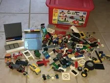 Lego 5482  red tub &  LEGOS  Lot of pieces