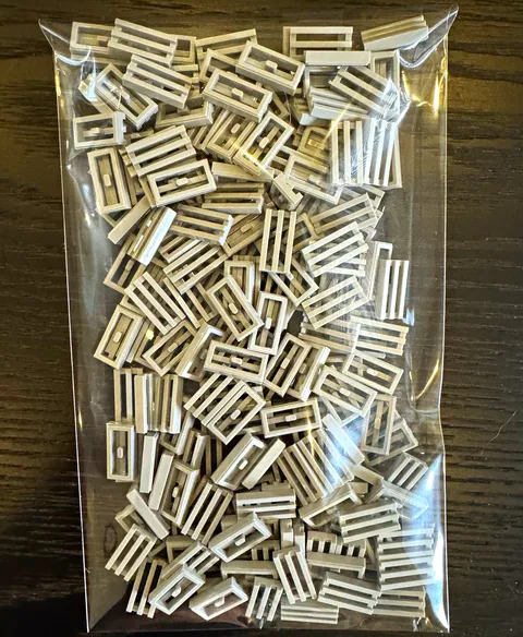 LEGO 200+ Gray Grille Tile 1x2 (2412b) Bulk Lot Pieces/Parts Light Gray Sorted