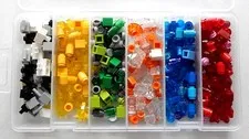 LEGO Mixed Small Pieces Lot Transparent Blue Red Yellow Green White Gray