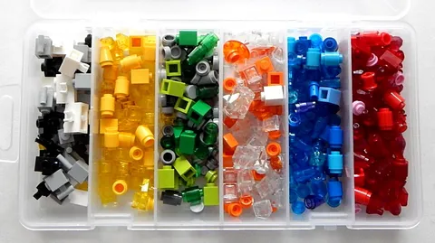LEGO Mixed Small Pieces Lot Transparent Blue Red Yellow Green White Gray