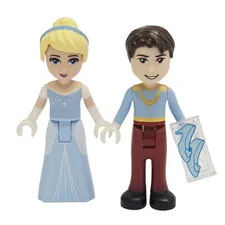 LEGO Disney Princess Cinderella & Prince Charming Mini Dolls w/ Glass Slipper