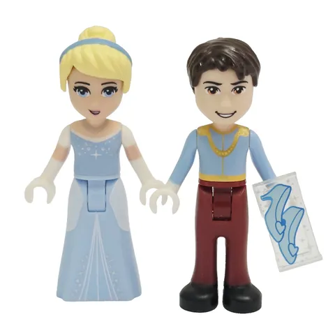 LEGO Disney Princess Cinderella & Prince Charming Mini Dolls w/ Glass Slipper