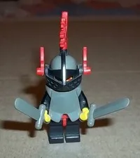 Lego Vintage Black Knight Minifigure 1992 red dragon plume 6009 cas168