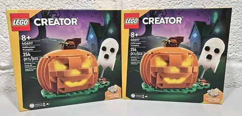 2x LEGO Creator Halloween Pumpkin Light Brick Limited Edition 40697 New Sealed