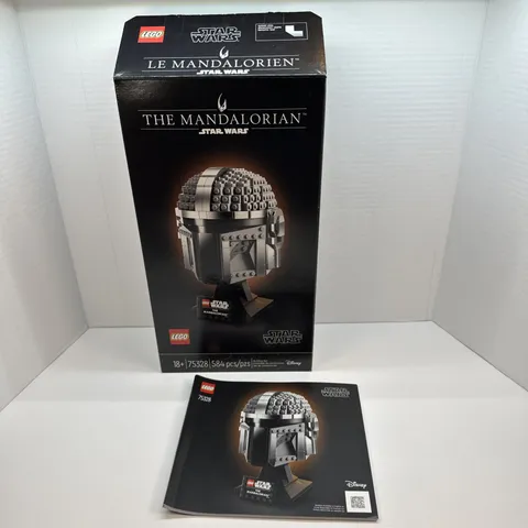 LEGO Star Wars 75328 Mandalorian Helmet Instruction Booklet & Box ONLY No Lego