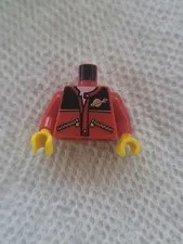 LEGO Minifigure Torso Jacket with Zippered Pockets with Space Logo on Black