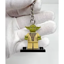 Yoda LEGO Minifigure Keychain Star Wars - No Key Ring , Free Base EUC