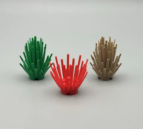 LEGO Part 6064 6065 Plant Prickly Bush Red Dark Tan Green 2x2x4 landscape