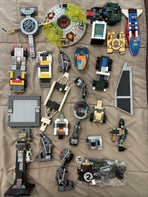 Partial LEGO Builds Vehicles Space Miscellaneous Sets See Pics ~2.5 Lbs